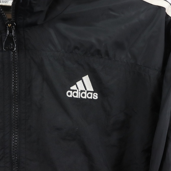Vintage Adidas Spell Out Striped Windbreaker Coat - Picture 4 of 8